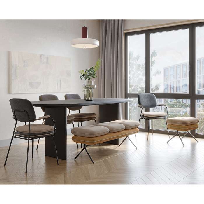 Пуф pea, велюр, бежевый/желтый Bergenson Bjorn BB0000154