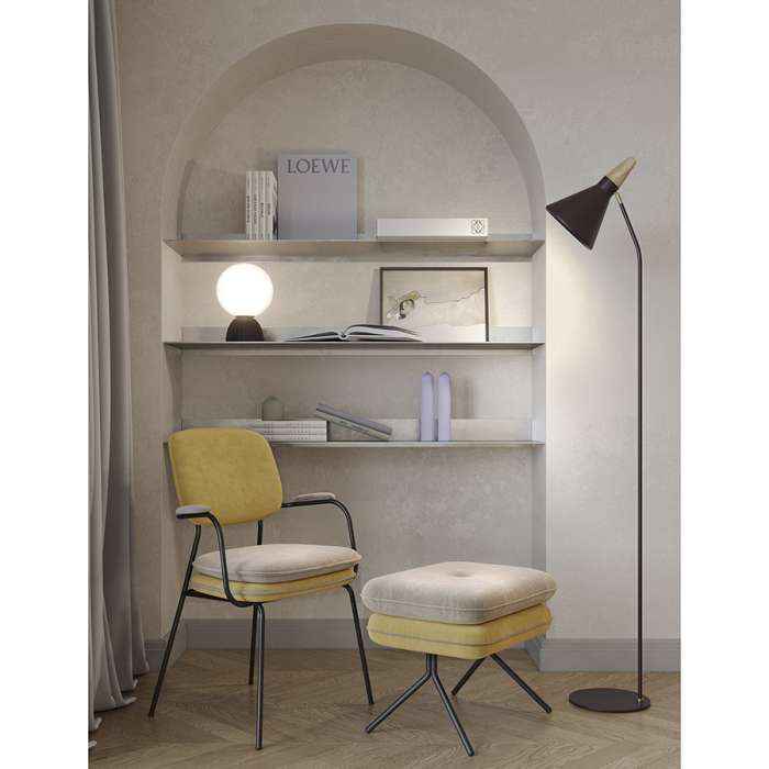 Пуф pea, велюр, бежевый/желтый Bergenson Bjorn BB0000154