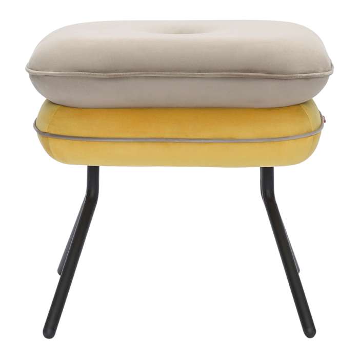 Пуф pea, велюр, бежевый/желтый Bergenson Bjorn BB0000154
