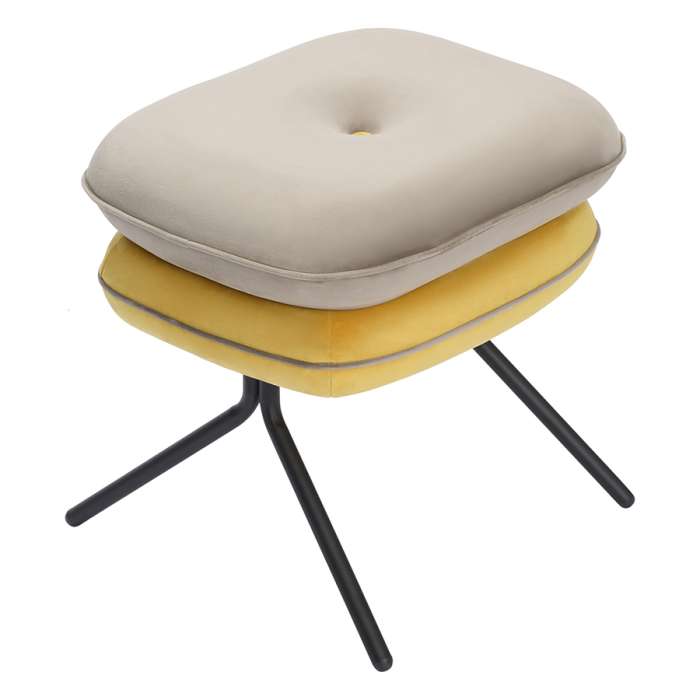 Пуф pea, велюр, бежевый/желтый Bergenson Bjorn BB0000154
