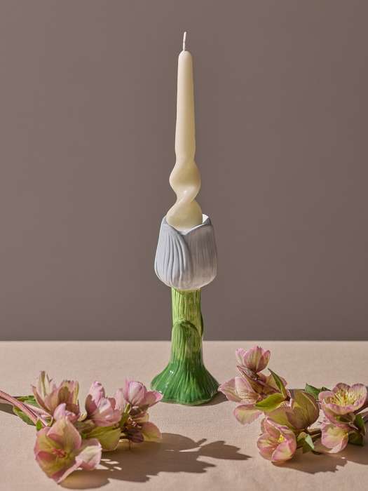 Подсвечник floret голубого цвета из коллекции blossom, 20 см Tkano TK26-DEC-CNH0002