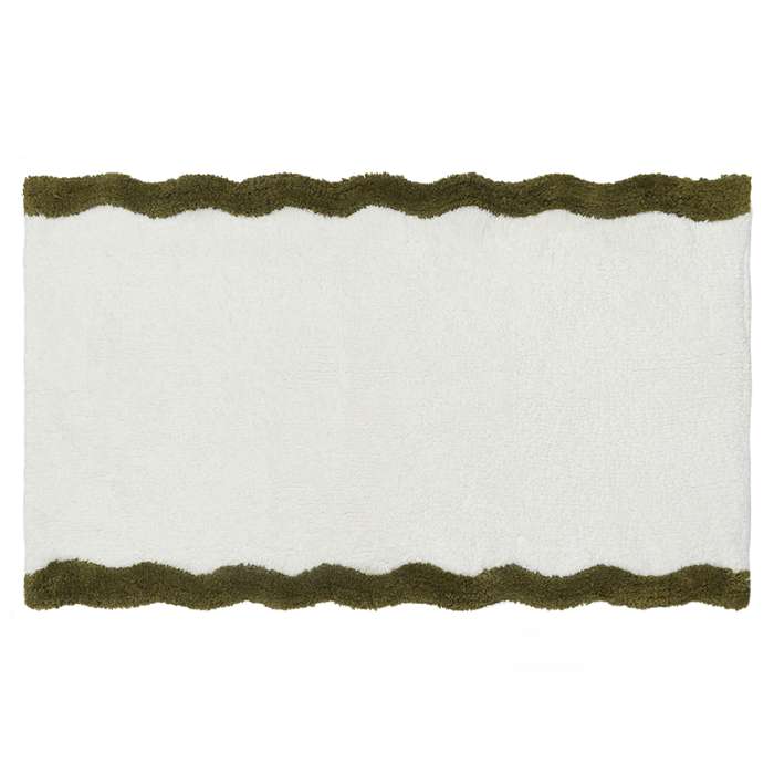 Коврик для ванной с кантом оливкового цвета из коллекции trendy ruffles, 50x80 см Tkano TK25-BM0006