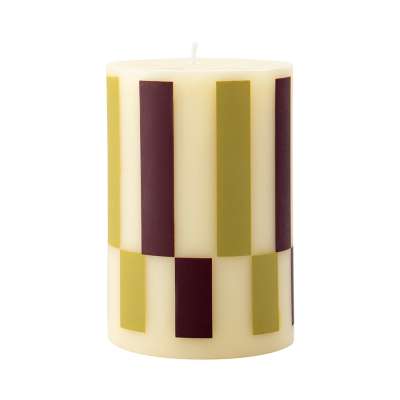 Свеча в полоску светло-зеленого цвета из коллекции stripes, 10см Tkano TK26-CND0001