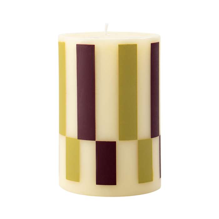 Свеча в полоску светло-зеленого цвета из коллекции stripes, 10см Tkano TK26-CND0001