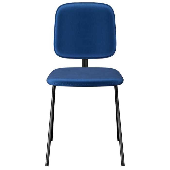 Стул ror, y, велюр, черный/темно-голубой LATITUDE RORCHYBKVLRDBL