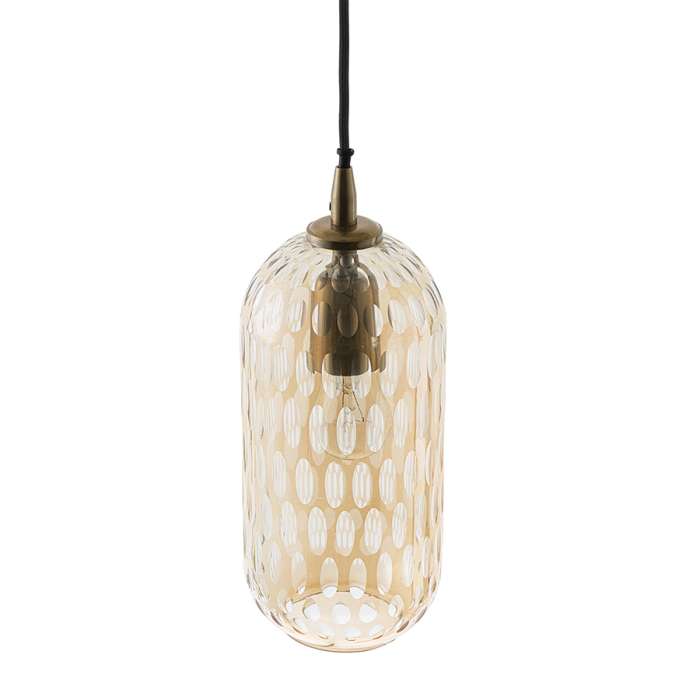 Светильник подвесной mystic aura, D14 см, янтарно-золотой Bergenson Bjorn BB0000550