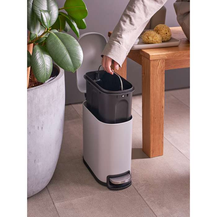 Ведро мусорное с педалью, светло-серое, 5 л Smart Solutions SS0000244