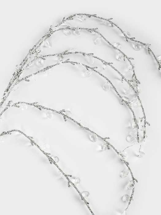 Ветка декоративная, 1,1 м, акрил/бумага, серебристая, Кристальная ива, Event ANNA LAFARG ANLAF-DALSI045