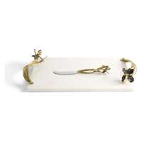 Доска для сыра с ножом Michael Aram Черный ирис 47х25 см, мрамор