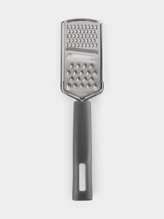 Терка, 24 см, 3 в 1, крупная/мелкая/для слайсов, с ручкой, сталь/пластик, графитовая, Multi ANNA LAFARG ANLAF-KT242008B-1