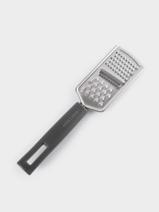 Терка, 24 см, 3 в 1, крупная/мелкая/для слайсов, с ручкой, сталь/пластик, графитовая, Multi ANNA LAFARG ANLAF-KT242008B-1