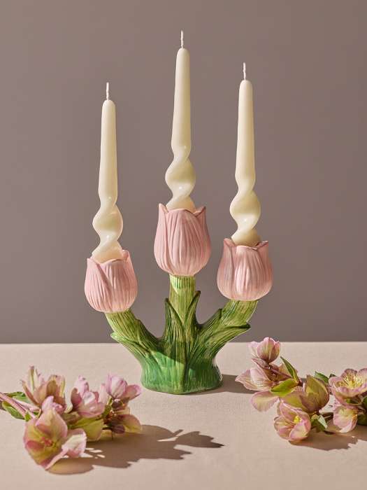 Подсвечник floret для трех свечей из коллекции blossom, 20 см Tkano TK26-DEC-CNH0003