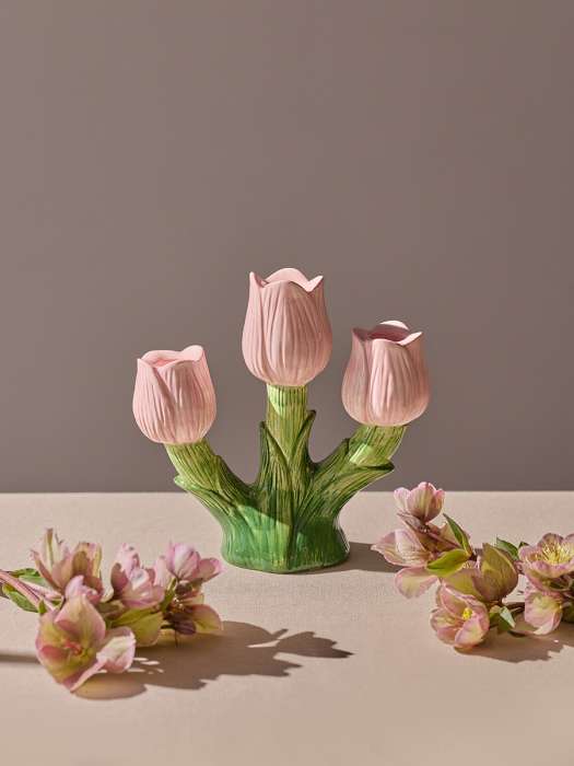 Подсвечник floret для трех свечей из коллекции blossom, 20 см Tkano TK26-DEC-CNH0003