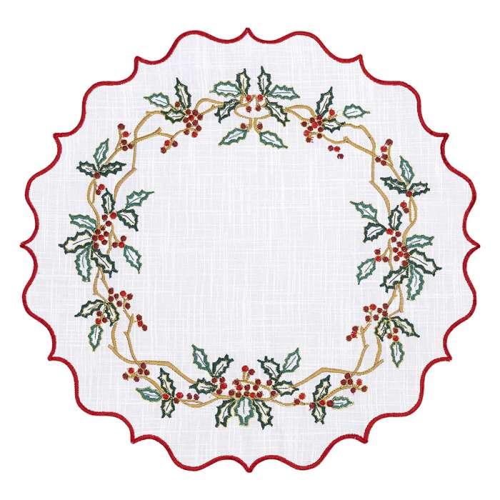 Набор из двух салфеток под приборы festive wreath из коллекции new year essential, D38 см Tkano TK24-PM0002
