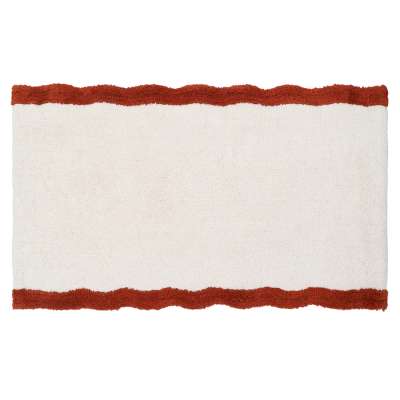 Коврик для ванной с кантом терракотового цвета из коллекции trendy ruffles, 50x80 см Tkano TK25-BM0005