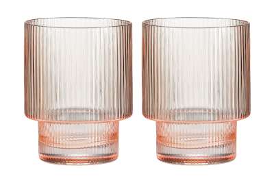 Набор стаканов для воды Modern Classic, розовый, 0,32 л, 2 шт POZZI MILANO 1876 PM-0153/PINK