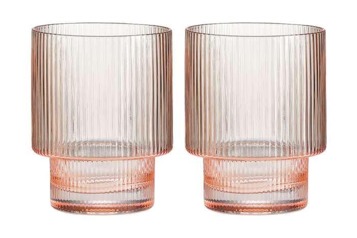 Набор стаканов для воды Modern Classic, розовый, 0,32 л, 2 шт POZZI MILANO 1876 PM-0153/PINK