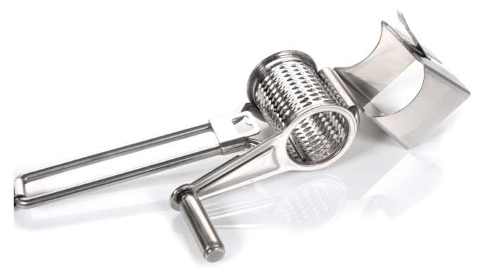 Тёрка роторная ручная для твердых сыров 20x9см, сталь нержавеющая, п/к BOSKA BSK853805