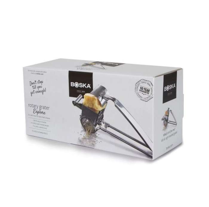 Тёрка роторная ручная для твердых сыров 20x9см, сталь нержавеющая, п/к BOSKA BSK853805