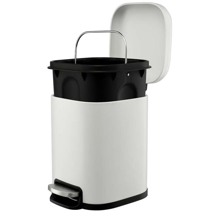 Ведро мусорное с педалью, светло-серое, 6 л Smart Solutions SS0000246