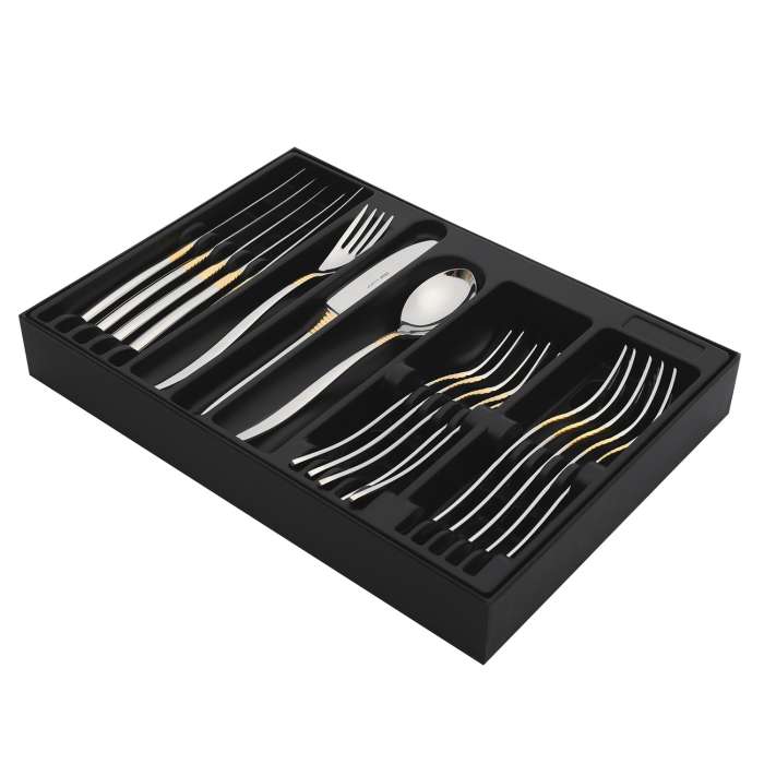 Набор столовых приборов MAMBA Gold 18 шт HISAR H39030