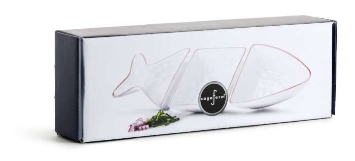 Менажница "Fish" из 3-х частей, белая SAGAFORM 5017822