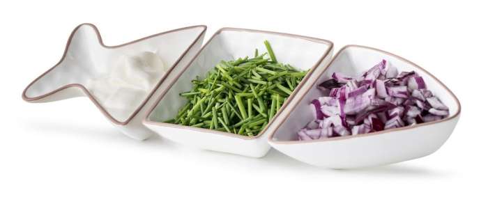 Менажница "Fish" из 3-х частей, белая SAGAFORM 5017822