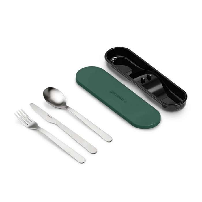Набор из ланч-бокса и приборов store & go, зеленый Guzzini 171155172