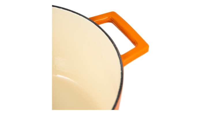 Кастрюля с крышкой LAVA d28 см, 6,7 л, чугун, оранжевая LV Y TC 28 EDT K2 Orange