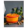 Кастрюля с крышкой LAVA d28 см, 6,7 л, чугун, оранжевая LV Y TC 28 EDT K2 Orange