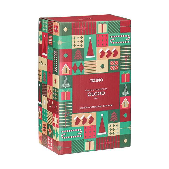 Домик с подсветкой olgod из коллекции new year essential, 19см Tkano TK25-NY_LH0004