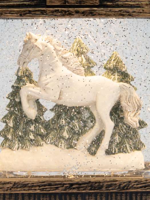 Снежный фонарь, 17 см, с подсветкой, пластик, бронзовый, Елка в доме, New year ANNA LAFARG ANLAF-YJJS8920S