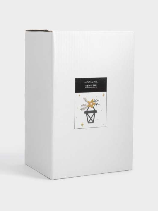 Снежный фонарь, 17 см, с подсветкой, пластик, бронзовый, Елка в доме, New year ANNA LAFARG ANLAF-YJJS8920S