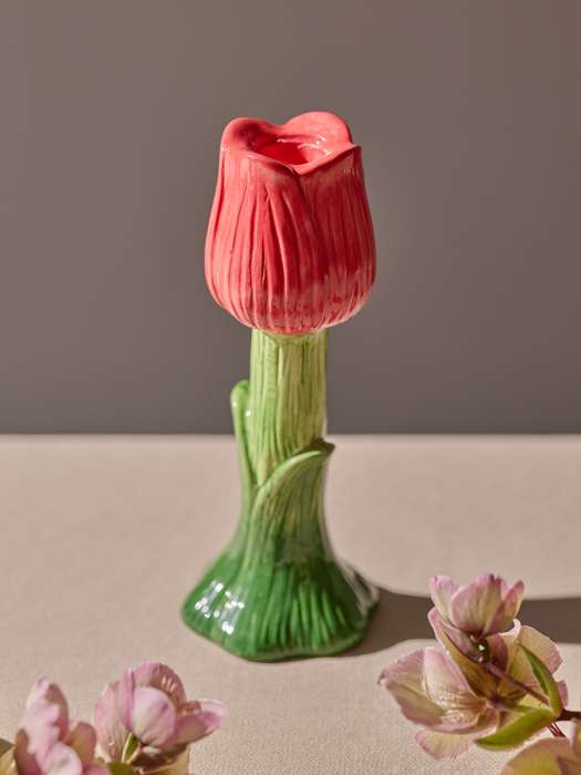Подсвечник floret красного цвета из коллекции blossom, 18 см Tkano TK26-DEC-CNH0001