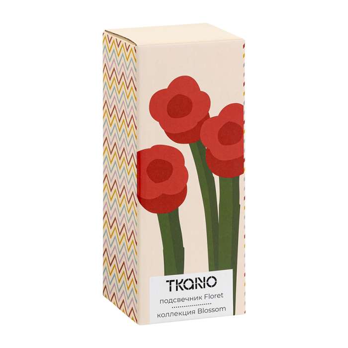 Подсвечник floret красного цвета из коллекции blossom, 18 см Tkano TK26-DEC-CNH0001