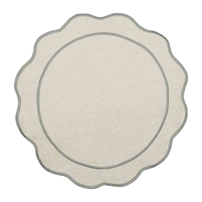 Салфетка под приборы anemone из коллекции trendy ruffles, D38 см, серый Tkano TK25-PM0004