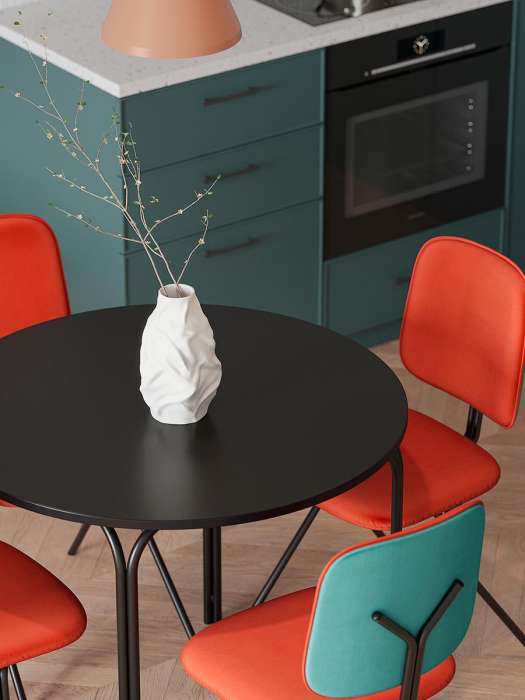 Стул ror, y, велюр, черный/темно-красный/зелено-синий LATITUDE RORCHYBKVLRDRDGRNBL