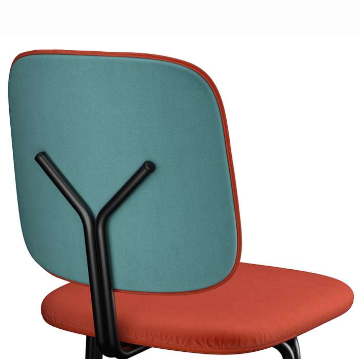 Стул ror, y, велюр, черный/темно-красный/зелено-синий LATITUDE RORCHYBKVLRDRDGRNBL