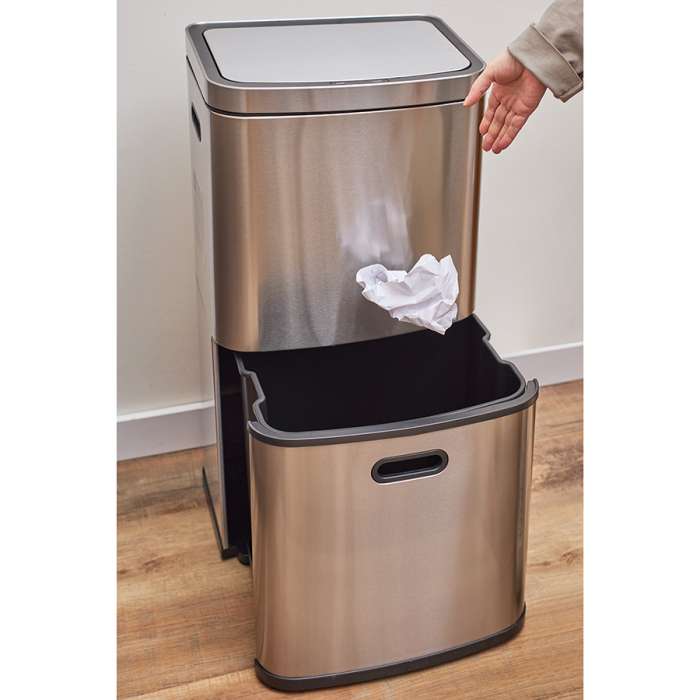 Контейнер мусорный с 2-мя отделениями smart bin, сенсорный, 60 л Smart Solutions SS0000250