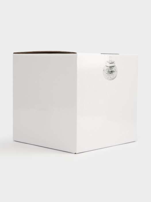 Конфетница, 16х15 см, с крышкой, стекло, серебристая, Кракелюр, Craquelure ANNA LAFARG ANLAF-BHNG-1615RD