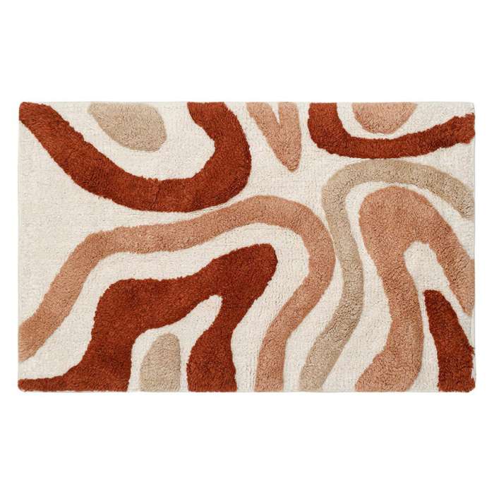 Коврик для ванной flow терракотового цвета из коллекции ethnic, 50x80 см Tkano TK25-BM0001
