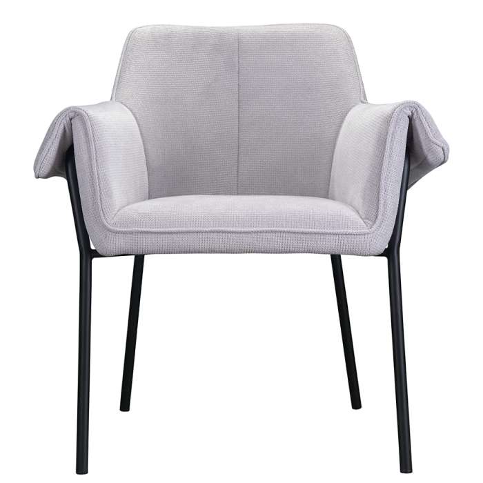 Стул aline, шенилл, светло-серый Bergenson Bjorn FH-ALN-ARMCH-PL-LGR