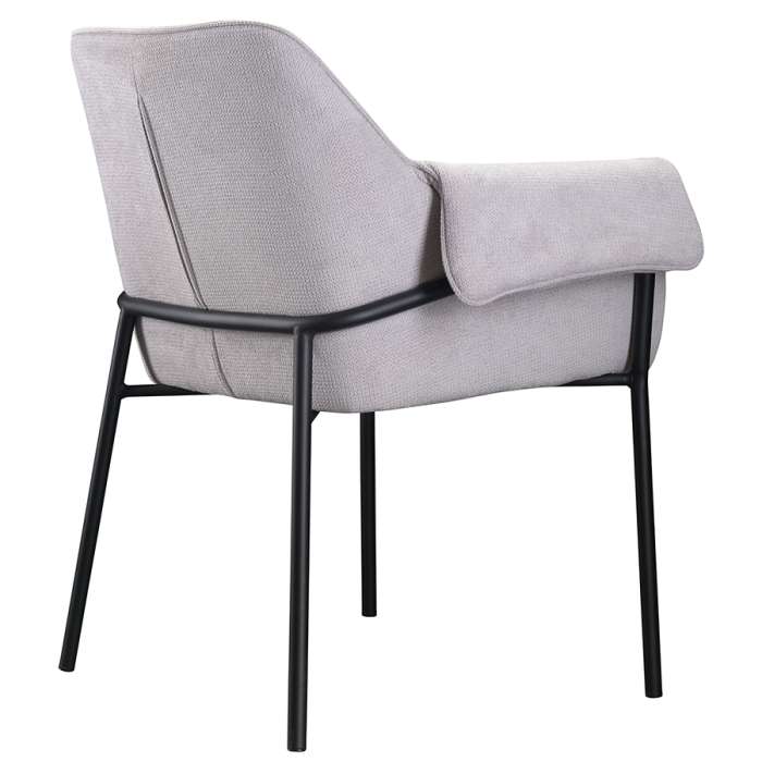 Стул aline, шенилл, светло-серый Bergenson Bjorn FH-ALN-ARMCH-PL-LGR