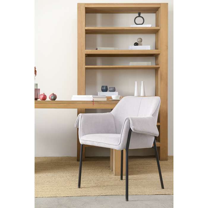 Стул aline, шенилл, светло-серый Bergenson Bjorn FH-ALN-ARMCH-PL-LGR