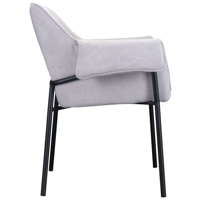 Стул aline, шенилл, светло-серый Bergenson Bjorn FH-ALN-ARMCH-PL-LGR