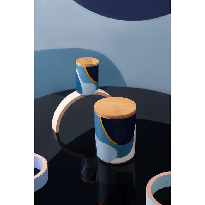 Банка для хранения синего цвета с авторским принтом из коллекции Freak Fruit, 275мл TKANO TK22-TW_JAR0010