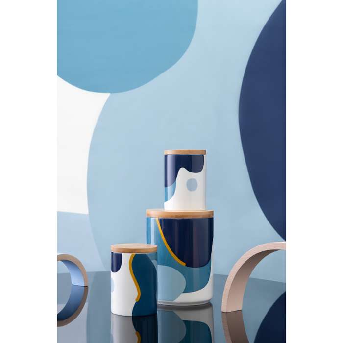 Банка для хранения синего цвета с авторским принтом из коллекции Freak Fruit, 275мл TKANO TK22-TW_JAR0010