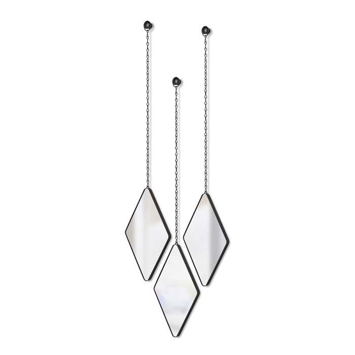 Набор зеркал dima, черный, 3 шт. UMBRA 358777-040