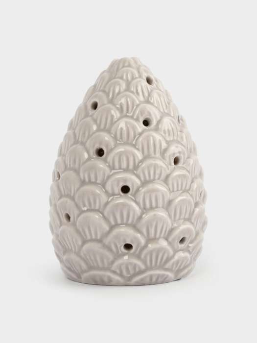 Статуэтка, 11 см, с подсветкой, фарфор P, бежево-молочная, Шишка, Pinecone ANNA LAFARG ANLAF-XIA-220125-10