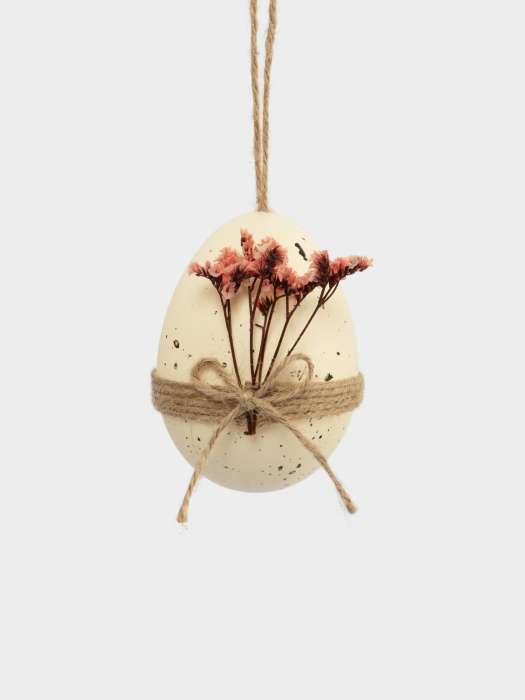 Подвеска, пасхальное яйцо, 9 см, пластик, желтая, Веточки, Interior Easter ANNA LAFARG ANLAF-LW2302